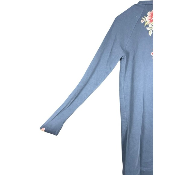 Driftwood Layla XS Dress Tunic Navy Blue Cotton Embroidered Peacock Floral Boho - Picture 13 of 13